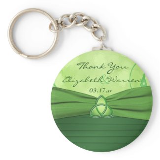 Emerald Green Celtic Love Knot Wedding Favor keychain