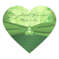 Emerald Green Celtic Love knot Wedding Sticker