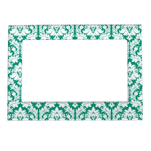 Emerald Green Damask Picture Frame Zazzle