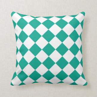 emerald pillows diamond pattern throw