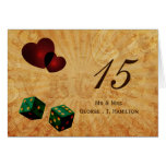 emerald green dice Vintage Vegas table numbers cards