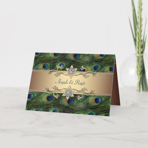 Isn't this peacock wedding invitation absolutely stunning