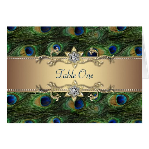 Emerald Green Gold Royal Indian Peacock Wedding Greeting Card