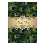Emerald Green Gold Royal Indian Peacock Wedding Card
