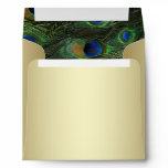 Emerald Green Gold Royal Indian Peacock Wedding envelopes