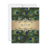 Emerald Green Gold Royal Indian Peacock Wedding Announcement