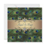 Emerald Green Gold Royal Indian Peacock Wedding Personalized Invites