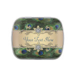 Emerald Green Gold Royal Peacock Wedding Candy Jelly Belly Candy Tins at Zazzle