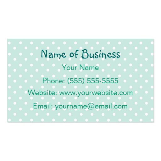 Emerald Green Heart Business Name Business Card Templates (back side)