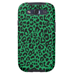 Emerald Green Leopard Animal Skins Galaxy SIII Covers