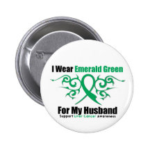 Emerald Green Ribbon (Husband) - Liver Cancer Pin
