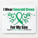 Emerald Green Ribbon (Son) Liver Cancer Mousepad