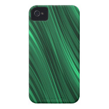 Emerald green shaded stripes iPhone 4 Case-Mate case