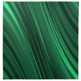 Emerald green shaded stripes printed napkins