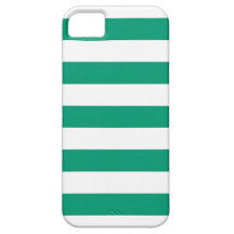 Emerald Green Stripes Pattern iPhone 5 Case