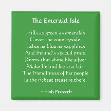 Emerald Isle Irish Proverb Magnet
