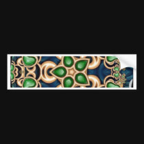 Emerald Jewels Kaleidoscope bumper stickers