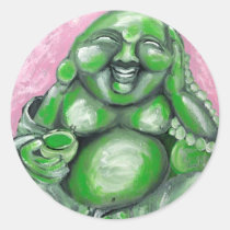 Emerald Laughin Buddha Sticker stickers