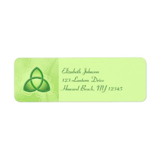 Emerald Love Knot Return Address Label label
