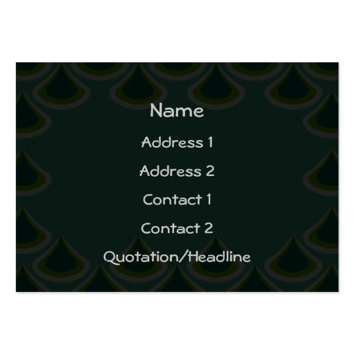 Emerald Peacock Drops Business Card