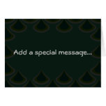 Emerald Peacock Drops Greeting Card