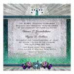 Emerald Peacock Invitation