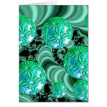 Emerald Satin Dreams - Abstract Irish Shamrock Greeting Cards