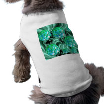 Emerald Satin Dreams - Abstract Irish Shamrock pet clothing