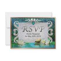 Emerald Sea Doves RSVP Invite
