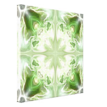 Emerald Shamrock Cross Canvas Print