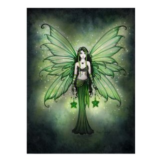 Emerald Star Fairy Poster print