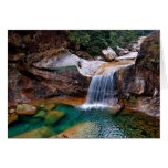 Emerald Valley Waterfall Greeting Cards