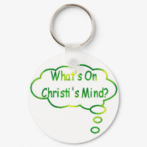 Emerald What's On Christi's Mind Thought Bubble keychains by christismind Emerald What's On Christi's Mind Thought Bubble keychains