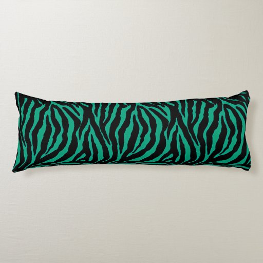 Emerald Zebra Stripe Animal Print Body Pillow Zazzle