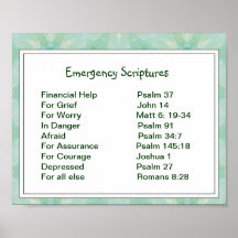 Emergency Information Scriptures for Encouragement Print