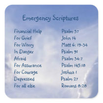 Emergency Information Scriptures for Encouragement Stickers