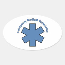 Emergency Med Tech Oval Stickers