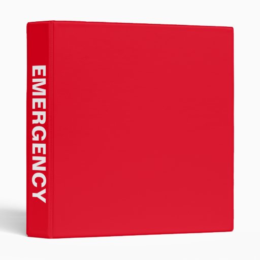 Emergency Preparedness Big Bold Name binder Zazzle