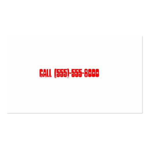 Emergency Service Calls Business Card (back side)