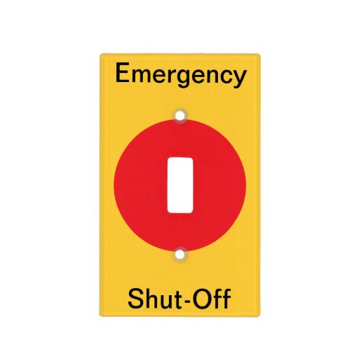 Emergency Shut Off Switch Cover Zazzle