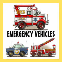 Emergiency Vehicles Poster 1 posters