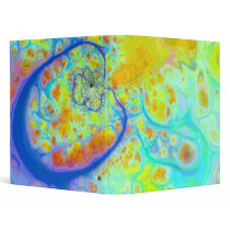 Emerging Galaxies – Teal & Lime Currents Vinyl Binders