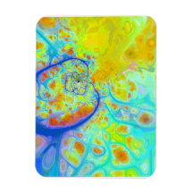 Emerging Galaxies – Teal & Lime Currents Vinyl Magnet