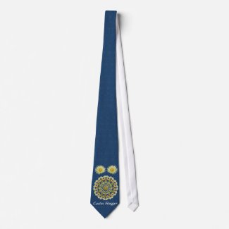 Emerging Pattern Tie with Barrel Cactus Mandala tie