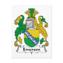 Emerson Family Crest postcards