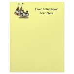Emery Penciled Runner Duck Family Customized Letterhead