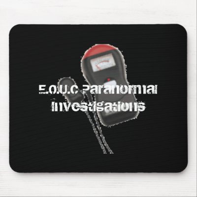 emf meter, E.O.U.C Paranormal Investigations Mouse Mats by eoucparanormal