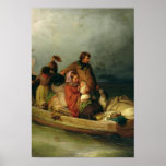 Emigrant passengers on board, 1851 print