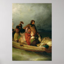 Emigrant passengers on board, 1851 print