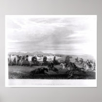 Emigrants attacked by the Comanches Poster